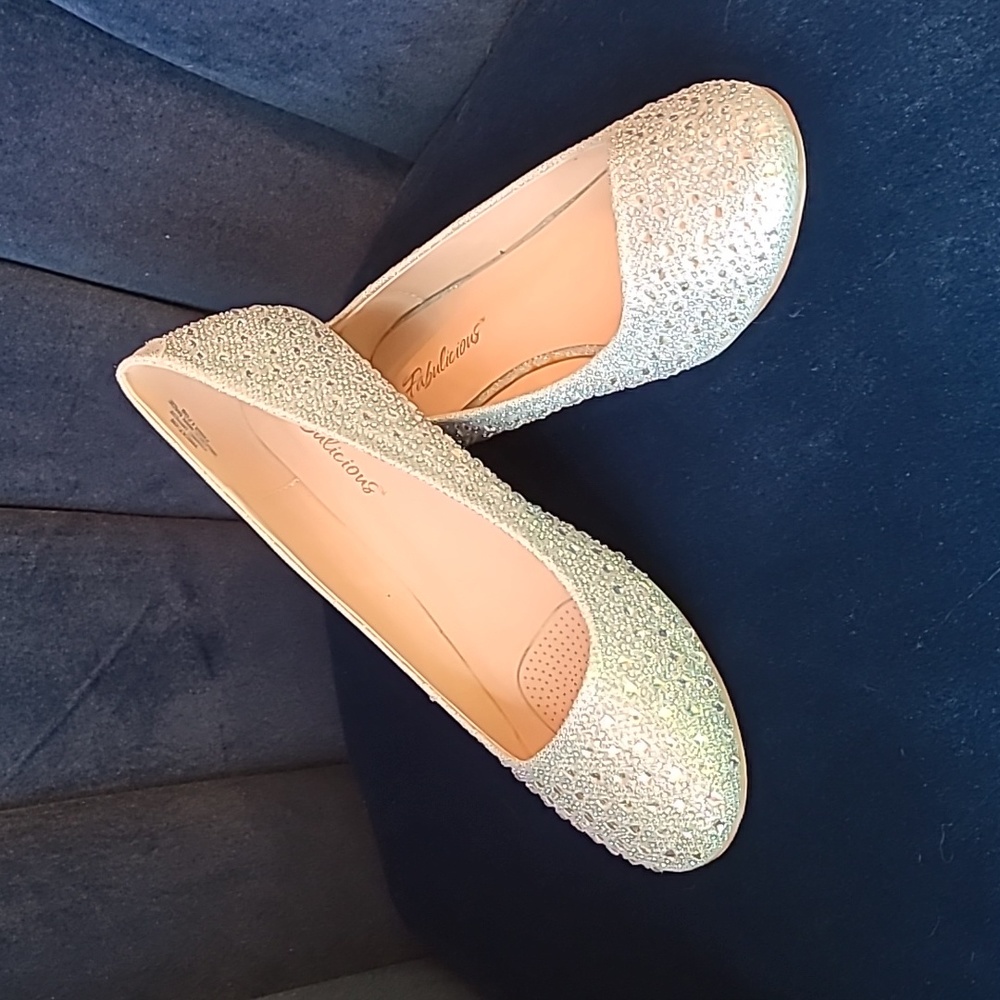 Sparkly Glitter Ballet Flats, Size 11